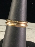 2 simple 14K gold antique wedding bands size 5 and 5.5 @ 3.1 grams