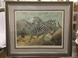Grants Zebra farmed print by John A Ruthven - signed & #'d 627/3500