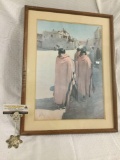Old mexico Louis Akin - Oraibi 1904 print in frame