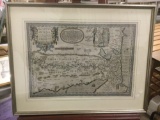 Framed antique map print of Egypt in Latin