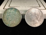 2 silver peace dollars! 1922-S and a 1924