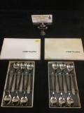 2 sets of WMF - Eierloffel spoons in case - 12 spoons total