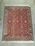 Karastan new classic Red Serapi pattern small area rug - 100% wool - 3'8