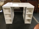 Large modern modular sewing table and work table with shelves