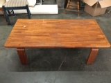 modern oak coffee table with bent wood legs and nice top
