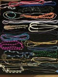 Large lot of estate necklaces, see pics