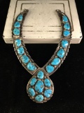 Native American sterling silver and Turquoise choker/necklace