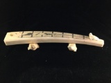 Native Alaskan hand carved bone cribbage board