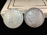 2 better quality silver Morgan dollars, 1880-S and a 1890-O