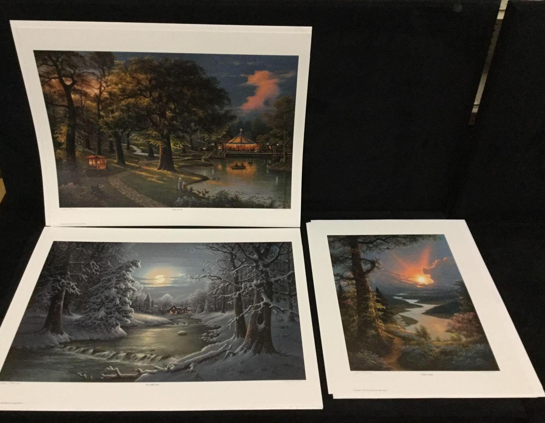 3 Signed D Jesse Barnes Fine Art Prints W Coas Folders Incl