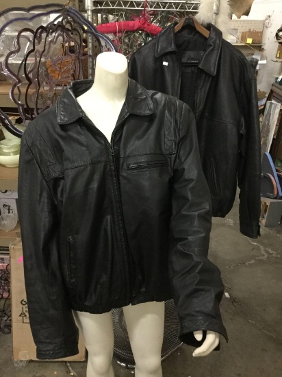 Pair of leather jackets - Outbrook Xl & Wilson size 50