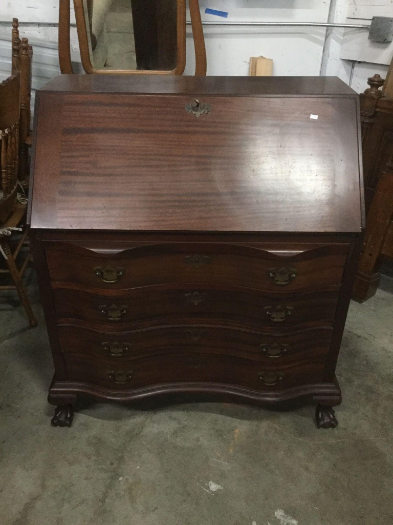 Vintage 40 S Maddox Colony Repro Mahogany Secretary Desk With