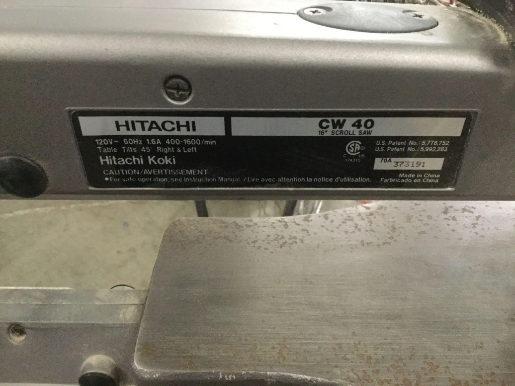 Hitachi Koki CW 40 16 inch mounted 