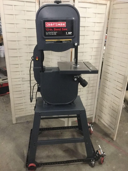 Sears Craftsman 12" band saw 1HP on Craftsman rolling work station