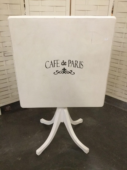 Cafe de Paris, modern rustic look customized flip top wood table