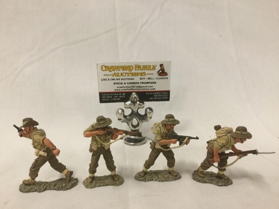 Set of 4 King & Country 8th Army military figures