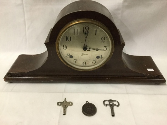 Antique Sessions time strike mantle clock w/ 2 keys - needs servicing