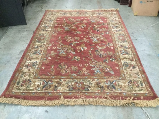 Dalyn Rug co Cambridge antique red Egyptian wool area rug - nice pattern, good cond