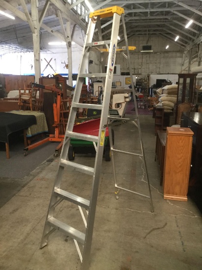 Werner 8 ft Aluminum Step/Platform ladder, medium duty, 225 lbs