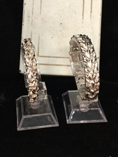 2 beautiful sterling silver bracelets @ 42.2 grams
