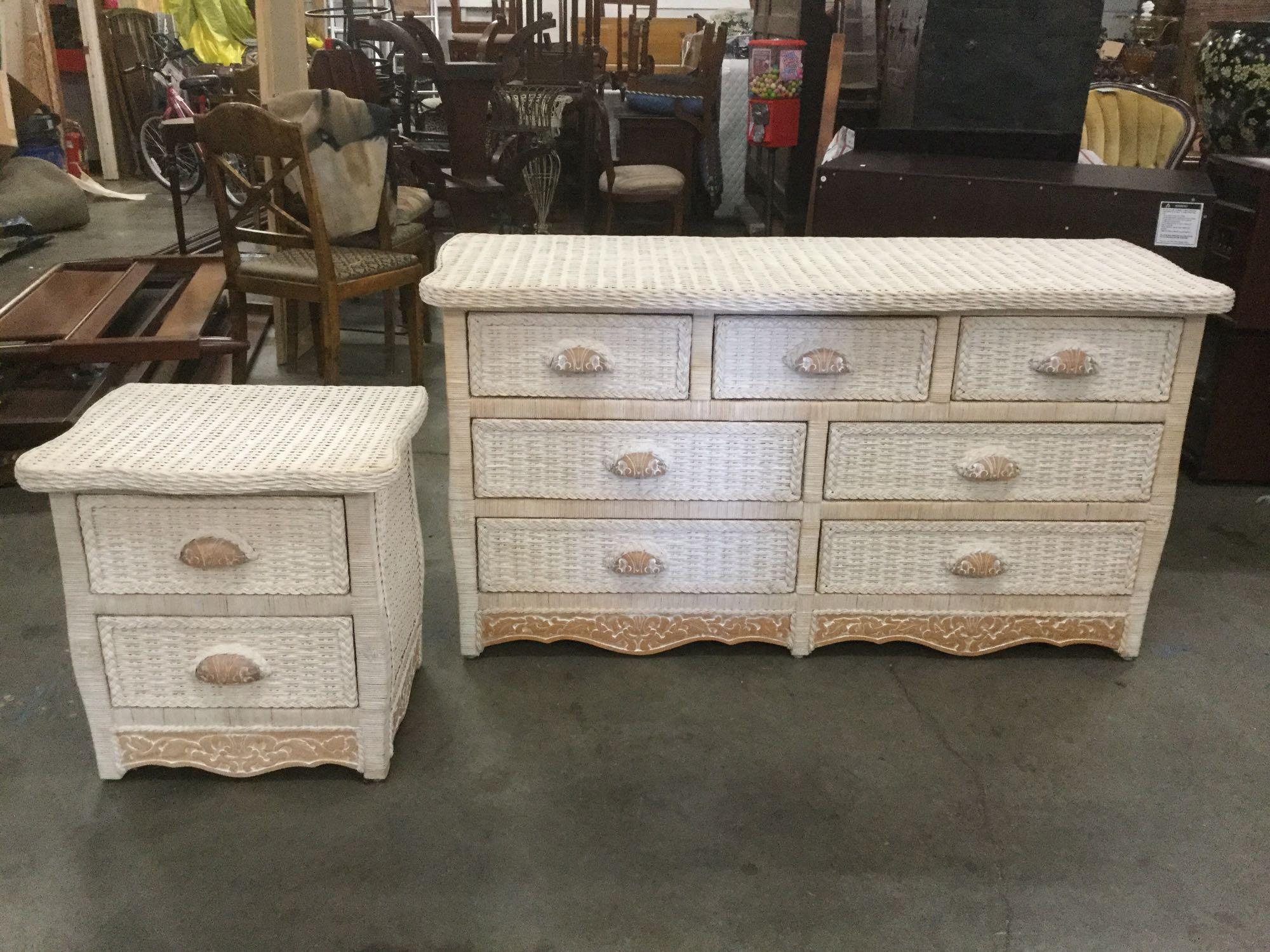 8 Pc Pier 1 Jamaica Collection Wicker Bedroom Set Incl King 8 Pc Pier 1 Jamaica Collection Wicker Bedroom Set Incl King