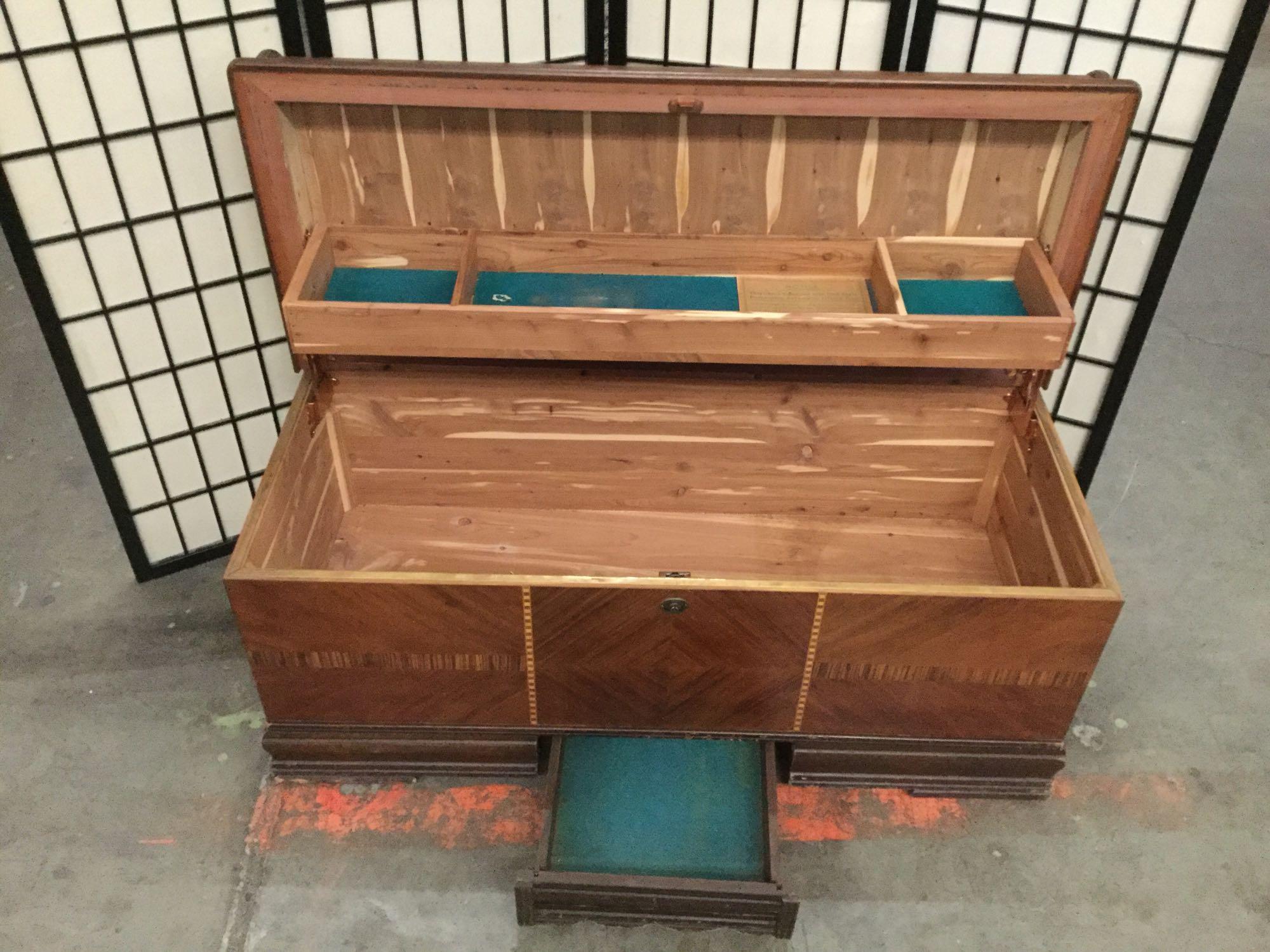 Antique Lane Cedar Hope Chest with bottom drawer Proxibid