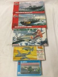 5 assorted model kits, 1/72 scale. AirFix torpedo boats and rescue launch, DML, USSR Sea Hawk +