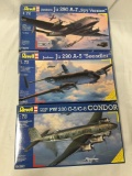 3 Revell Airplane Model Kits, 1/72 scale. Junkers Ju 290 A-7 Spy Version, Junkers Ju 290 A-5 + more