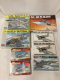 8 Monogram Airplane Model Kits 1/72 scale - sealed US Navy, Raven, 2x Skyraider, 2x Curtiss + more