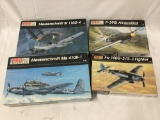 4 Pro Modeler Kits, 1/48 scale. Messerschmitt Bf 110G-4, P-39Q Airacobra, Messerschmitt Me 410B-1