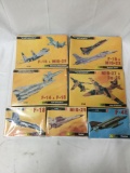 7 Hobby Craft Model Kits, 1/144 scale. F-18 and MiG-29, F-16 and MiG-23, F-14 and F-18 etc see desc