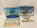 4 sealed model kits 1/48 scale - Scale Craft Henschel, modern aircraft weapons and more
