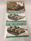 3 Sealed ESCI Model kits 1/35 scale - Ti67, 2x BMP Soviet Combat Vehicles