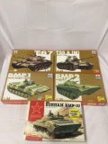 5 assorted model kits 1/35 scale - ESCI Ti67, BMP1, BMP2, etc see desc