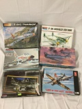 6x military plastic model kits 1/48 scale - Revell Monogram, Messerschmitt, Hobby Craft, Hasegawa