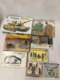 9x model kits 1/35 scale - Trumpeter, Tamiya gun troops, Testors diorama set, MB, REMI etc see desc