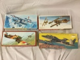 4x military plastic model kits 1/50 scale incl. 3X SMER Fiat CR 32 Chirris, Avia, Albatros etc
