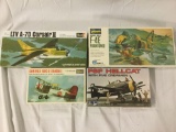 4x military plastic model kits 1/72 scale - Revell LTV, Hasegawa, MPC, and more see desc
