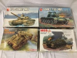 4x military plastic model kits 1/35 scale - AMT-ERTL, Dragon M4 Sherman tank, ARV Club Tank