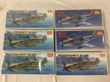 6x Academy Minicraft military plastic model kits 1/72 scale - 4x Messerschmitt, + more