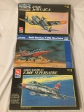 3x military plastic model kits 1/72 scale - AMT ERTL, Trumpeter N.A. F-107A Ultra Sabre + more
