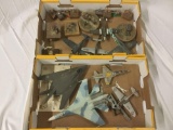 Lot of finished and started military and fantasy warrior plastic model kits