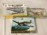 3x military plastic model kits 1/48 scale - Tamiya, Accurate Miniatures, Monogram - see desc