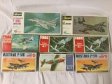 8x Plastic Model Kits, 1/72 scale: Hasegawa, Monogram/Mattel, etc see desc