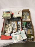 Lot of assorted new and used modeling materials. Figures, barricades, metal detailing kits +