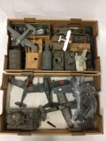 Lot of assorted models in various states of completion. Tanks, planes, cars, figures. See pics.