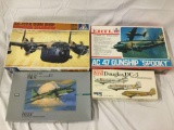 4x military plastic model kits 1/72 scale - Italeri, ERTL, MPC Douglas DC-3, Japanese Bomber - see