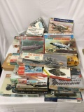 Massive lot of assorted model kits, planes tanks and boats all by various makers - as is incomplete