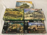 5x military plastic model kits 1/72 scale - Dragon Military Wheels Tank, Revell etc see desc