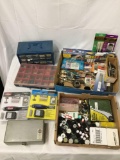 Large lot of assorted modeling tools. Scissors, pliers, knives, dremels, paints, brushes etc